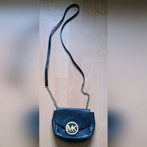 Michael Kors Black Leather Crossbody Bag